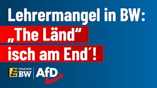 „The Länd“ isch am End´ – Lehrermangel in BadenWürttemberg [upl. by Lydon]