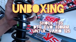 UNBOXING‼️ ShockBreaker YSS DTG EVO 330MM  Untuk New VARIO 125 CBS 2023 [upl. by Rudelson]