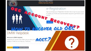 OEC OLD ACCT RETRIEVALRECOVERY Step by Step OEC Acct Recovery Updated 2022 Forget Account [upl. by Mccandless153]