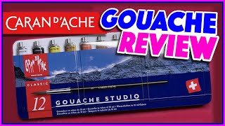 Caran DAche Studio 12 Gouache  Demo amp Review [upl. by Halivah]