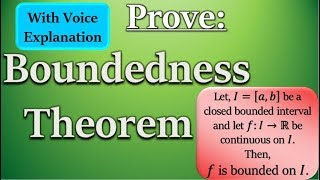 Boundedness Theorem WVoice Explanation Proof  Maths Mad Teacher [upl. by Urias465]