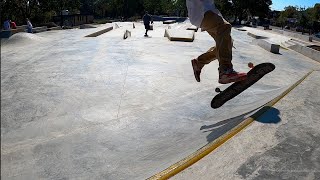 NEW PARC PREFONTAINE MONTREAL  FAKIE BIGGER DOUBLE KICKFLIP [upl. by Leacim145]