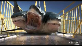 720pHD 3 Headed Shark Attack VFX By Steve Clarke amp Paul Knott [upl. by Tnilc326]