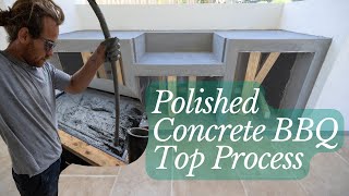 Polished Concrete BBQ Top Process [upl. by Araldo]