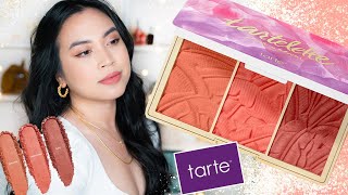 tarte tartelette blush in bloom swatches  demo [upl. by Janeta312]