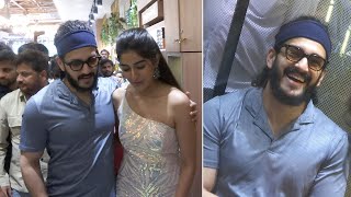 Akkineni Akhil and Sakshi Vaidya Exclusive Visuals  NVI Salon and Spa Opening  Surender Reddy [upl. by Amalia]