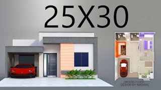 25X30 House plan with 3d elevation by nikshail [upl. by Lenna]