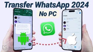 How To Transfer WhatsApp from Android to iPhone Without PCReset 2024 [upl. by Raffo]