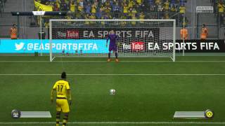 FIFA 16 Penalty Shootout Dortmund vs Manchester City [upl. by Atteuqahs]