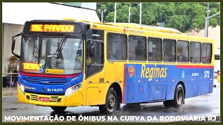 MOVIMENTAÇÃO DE ÔNIBUS NA CURVA DA RODOVIÁRIA NOVO RIO RJ  BUSOLOGO NASCIMENTO 29092022 [upl. by Ennovoj]