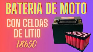 BATERÍA DE MOTO CON CELDAS DE LITIO 18650 [upl. by Carney]