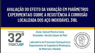 SIICUSP 2024 Avaliação do Efeito da Variação em Parâmetros Experimentais sobre a Resistência à [upl. by Anwahsak]