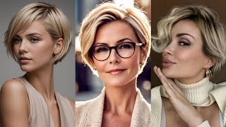 very stylish Women boycut hair style Top Trending  short layered BobPixie Haircut best pixie cuts [upl. by Cook]