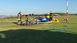 Flugzeug stürzt in Bad Gandersheim ab [upl. by Petulia]