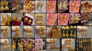 300latest Bridal Gold Earrings designs Most beautiful Gold Earrings designs New Earrings Design [upl. by Sirtimed798]