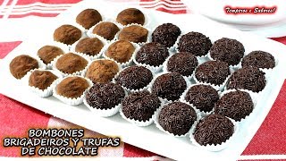 BOMBONES BRIGADEIROS Y TRUFAS DE CHOCOLATE divinos del otro mundo [upl. by Ahsima]