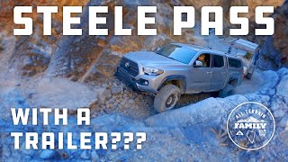 Death Valley Overland Steele Pass with a Trailer 3rd Gen Tacoma TRD Off Road [upl. by Nnod]