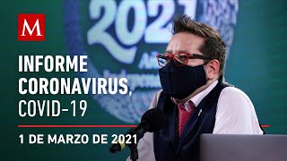 Informe diario por coronavirus en México 1 de marzo de 2021 [upl. by Acquah]