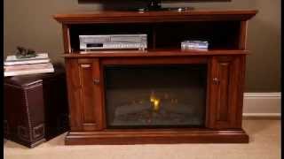 ChimneyFree Claremont Electric Fireplace Entertainment Center in Mahogany  26MM1904M318 [upl. by Tu905]