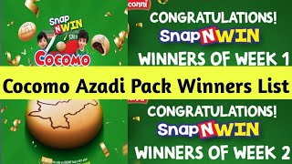 COCOMO SNAP N WIN 2023 WINNERS LIST UMRAH WINNER DETAILS dhundo Pakistan ka map CocomoPakistan [upl. by Comyns]