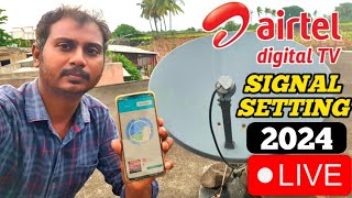 Airtel dish tv signal setting  airtel digital tv  satellite finder mobile app  dth antenna signal [upl. by Airpal885]