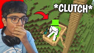 REACTING TO INSANE CLUTCHES IN MINECRAFT [upl. by Airom]