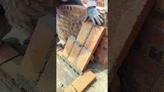 Bricklaying process for eaves slope [upl. by Lemmie]