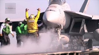 FA18EF Super Hornet Catapult Launchs  USS Enterprise Flight Deck Operations [upl. by Alial]