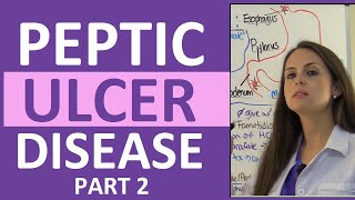 Peptic Ulcer Disease Pharmacology and Nursing Care  Gastric and Duodenal Ulcer NCLEX Lecture Part 2 [upl. by Llerrem172]