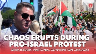 Defending Israel Against ProHamas Protesters at Chicago DNC Jim Scudder  InGrace [upl. by Casie692]