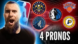 PRONOSTIC NBA  Knicks  Pacers Nuggets  Wolves Celtics  Cavaliers et OKC  Mavericks [upl. by Eneliak]