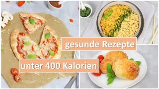 Rezepte unter 400 Kalorien  Pizza Käsebrötchen Linsencurry  Cooking Club [upl. by Hadria927]