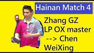 Hainan 2018 Match 4 Zhang GuozhiLP OX Chen WeiXingLP w Sponge [upl. by Dadinirt]