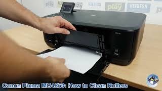 Canon Pixma MG4250 How to Clean Paper Rollers and Reduce Paper Jams [upl. by Alisen782]