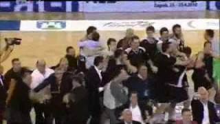 Cibona  Partizan 74  75 Final 4 finale NLB League 20092010 [upl. by Yramesor]