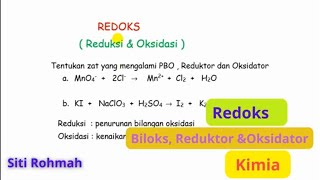 Redoks Kimia  Contoh Soal Biloks  Reduktor dan Oksidator [upl. by Attener]