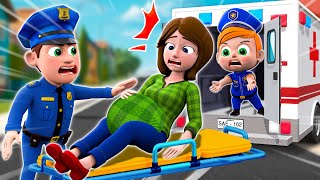 Baby Police Save Pregnant Mother  Mommy Got Pregnant Song  Funny Songs amp Nursery Rhymes [upl. by Cori253]