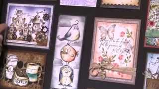 Tim Holtz  New Stamps from Stampers Anonymous  CHA 2015 [upl. by Heck]