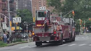 FDNY Tiller ladder 6 responding EQ2B [upl. by Ezechiel]