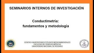 Conductimetría fundamentos y metodología [upl. by Mor824]