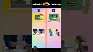 Online class vs offline class viralvideo shortvideo trending youtubeshorts [upl. by Akcirred796]