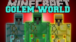 MInecraft GOLEM WORLD MORE GOLEMS WITH SPECIAL ABILITIES Mod Showcase [upl. by Bathsheeb]