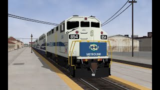 MSTSOpen Rails Metrolink Cab Ride  Santa Ana to Irvine [upl. by Krystin]