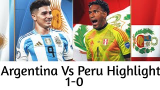 Argentina vs Peru Highlights  Argentina vs Peru  Today football match [upl. by Arocat701]