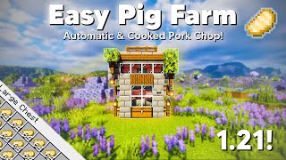 MINECRAFT EASY PIG FARM FOR ANY WORLD Tutorial 121 [upl. by Sky251]