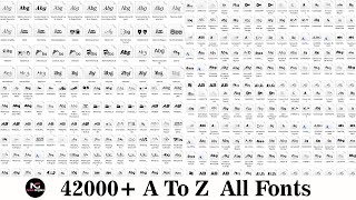 42000 Fonts A To Z  Noreen Graphics [upl. by Adnoluy218]