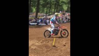 Washougal MX 2016 Big James Stewart watching parade lap halfway up Horsepower Hill [upl. by Durant]