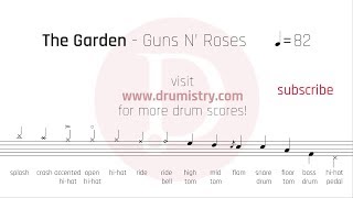 Guns N Roses  The Garden Drum Score [upl. by Bodwell]