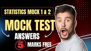 Statistics Mock 1 amp 2 Answers  IIT Madras BS degree iitmadrasbsprogram [upl. by Teevens]