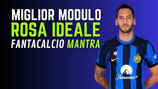 MIGLIOR MODULO E ROSA IDEALE al FANTACALCIO MANTRA  Guida allAsta del Fantacalcio 202425 [upl. by Con806]